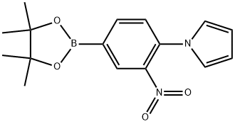 1-[2-Nitro-4-(4,4,5,5-tetramethyl-1,3,2-dioxaborolan-2-yl)phenyl]-1H-pyrrole Structure