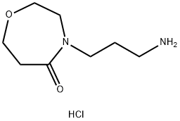 1,4-Oxazepin-5(2H)-one, 4-(3-aminopropyl)tetrahydro-, hydrochloride (1:1) Structure