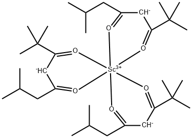 Tris(2,2,7-trimethyl-3,5-octanedionato)scandium (III) Structure