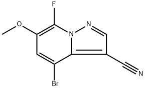 4-bromo-7-fluoro-6-methoxypyrazolo[1,5-a]pyridine-3-carbonitrile Structure