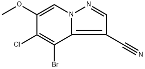 4-bromo-5-chloro-6-methoxypyrazolo[1,5-a]pyridine-3-carbonitrile Structure