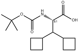 Cyclobutanepropanoic acid, β-cyclobutyl-α-[[(1,1-dimethylethoxy)carbonyl]amino]-, (αS)- 구조식 이미지