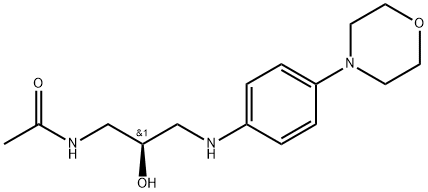 Acetamide, N-[(2R)-2-hydroxy-3-[[4-(4-morpholinyl)phenyl]amino]propyl]- Structure