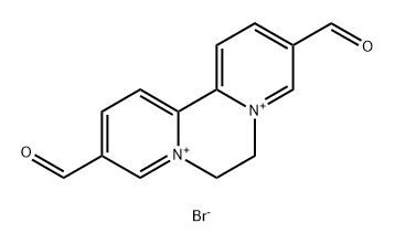 Dipyrido[1,2-a:2',1'-c]pyrazin-5,8-ium, 3,10-diformyl-6,7-dihydro-, bromide (1:2) Structure