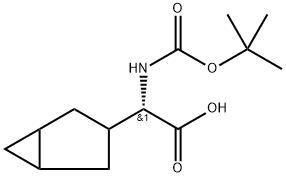 Bicyclo[3.1.0]hexane-3-acetic acid, α-[[(1,1-dimethylethoxy)carbonyl]amino]-, (αS)- 구조식 이미지