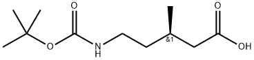 (R)-5-((tert-Butoxycarbonyl)amino)-3-methylpentanoic acid Structure