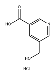 3-Pyridinecarboxylic acid, 5-(hydroxymethyl)-, hydrochloride (1:1) 구조식 이미지