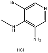 3,4-Pyridinediamine, 5-bromo-N4-methyl-, hydrochloride (1:2) Structure