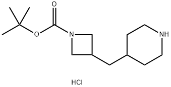 tert-butyl 3-[(piperidin-4-yl)methyl]azetidine-1-carboxylate hydrochloride 구조식 이미지