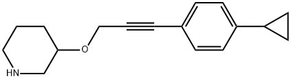 3-3-(4-Cyclopropylphenyl)-2-propyn-1-yloxypiperidine Structure