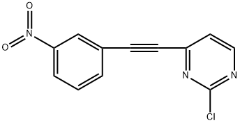 2-Chloro-4-(3-nitro-phenylethynyl)-pyrimidine Structure