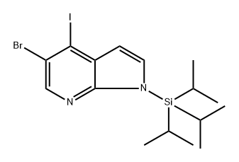 5-Bromo-4-iodo-1-(triisopropylsilyl)-1H-pyrrolo[2,3-b]pyridine 구조식 이미지