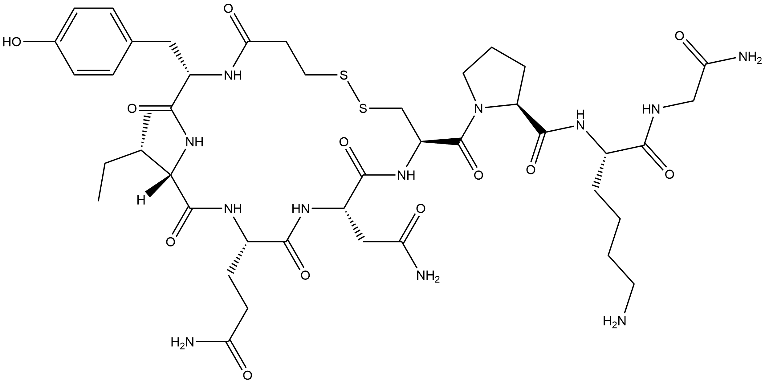 (Deamino-Cys1,Lys?)-Oxytocin trifluoroacetate salt Structure