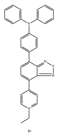 Pyridinium, 4-[7-[4-(diphenylamino)phenyl]-2,1,3-benzothiadiazol-4-yl]-1-ethyl-, bromide (1:1) Structure