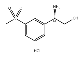 (S)-2-Amino-2-(3-(methylsulfonyl)phenyl)ethan-1-ol hydrochloride Structure