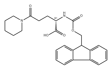 1-Piperidinepentanoic acid, α-[[(9H-fluoren-9-ylmethoxy)carbonyl]amino]-δ-oxo-, (αS)- Structure