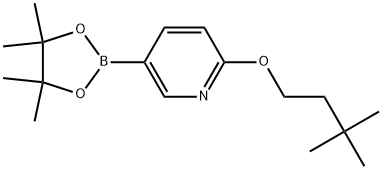 2-(3,3-Dimethylbutoxy)-5-(4,4,5,5-tetramethyl-1,3,2-dioxaborolan-2-yl)pyridine Structure