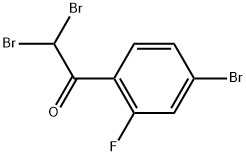 2,2-Dibromo-1-(4-bromo-2-fluorophenyl)ethanone Structure