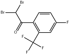 2,2-Dibromo-1-[4-fluoro-2-(trifluoromethyl)phenyl]ethanone Structure