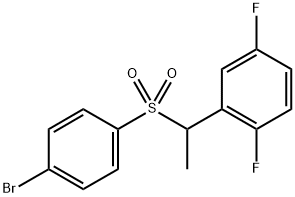 2-(1-((4-bromophenyl)sulfonyl)ethyl)-1,4-difluorobenzene 구조식 이미지