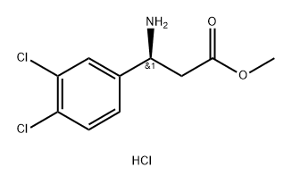 (S)-Methyl 3-amino-3-(3,4-dichlorophenyl)propanoate hydrochloride 구조식 이미지
