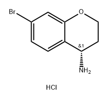 2H-1-Benzopyran-4-amine, 7-bromo-3,4-dihydro-, hydrochloride (1:1), (4S)- Structure