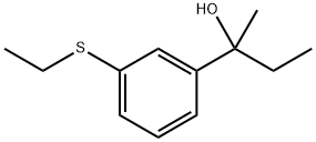 Benzenemethanol, α-ethyl-3-(ethylthio)-α-methyl- 구조식 이미지
