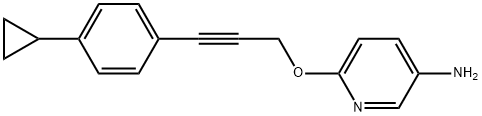 6-3-(4-Cyclopropylphenyl)-2-propyn-1-yloxy-3-pyridinamine Structure