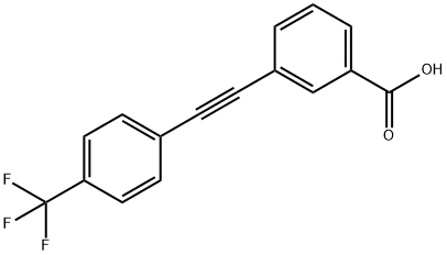 4-(2-(3-(trifluoromethyl)phenyl)ethynyl)benzoic acid Structure