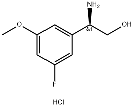 (R)-2-Amino-2-(3-fluoro-5-methoxyphenyl)ethan-1-ol hydrochloride Structure