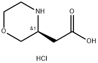 3-Morpholineacetic acid, hydrochloride (1:1), (3S)- Structure