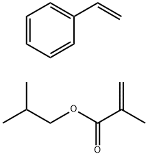 2-Propenoic acid, 2-methyl-, 2-methylpropyl ester, polymer with ethenylbenzene Structure