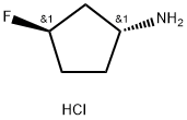 Cyclopentanamine, 3-fluoro-, hydrochloride (1:1), (1R,3R)- 구조식 이미지