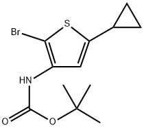 tert-Butyl (2-bromo-5-cyclopropylthiophen-3-yl)carbamate 구조식 이미지