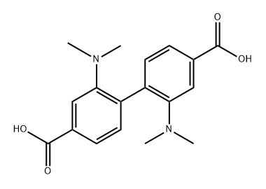 2,2'- bis (dimethylamino) - 4,4'- Biphenyldicarboxylic Acid Structure