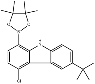 6-(tert-butyl)-4-chloro-1-(4,4,5,5-tetramethyl-1,3,2-dioxaborolan-2-yl)-9H-carbazole Structure