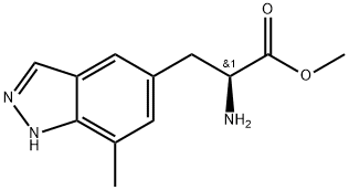 1H-Indazole-5-propanoic acid, α-amino-7-methyl-, methyl ester, (αS)- Structure