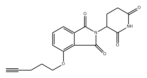 2-(2,6-dioxopiperidin-3-yl)-4-(pent-4-yn-1-yloxy)isoindoline-1,3-dione Structure