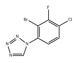 1-(2-Bromo-4-chloro-3-fluorophenyl)-1H-tetrazole 구조식 이미지