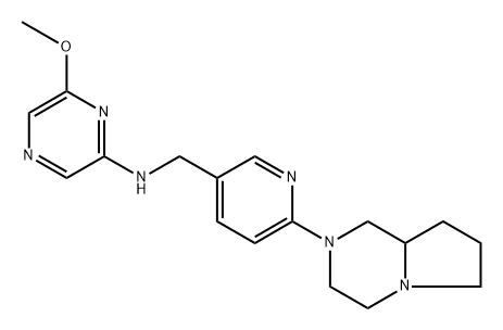 N-((6-(hexahydropyrrolo[1,2-a]pyrazin-2(1H)-yl)pyridin-3-yl)methyl)-6-methoxypyrazin-2-amine Structure