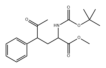 Benzenebutanoic acid, γ-acetyl-α-[[(1,1-dimethylethoxy)carbonyl]amino]-, methyl ester 구조식 이미지