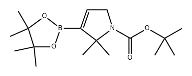 tert-Butyl 2,2-dimethyl-3-(4,4,5,5-tetramethyl-1,3,2-dioxaborolan-2-yl)-2,5-dihydro-1H-pyrrole-1-carboxylate 구조식 이미지