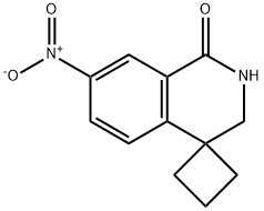 7'-Nitro-2',3'-dihydro-1'H-spiro[cyclobutane-1,4'-isoquinolin]-1'-one Structure