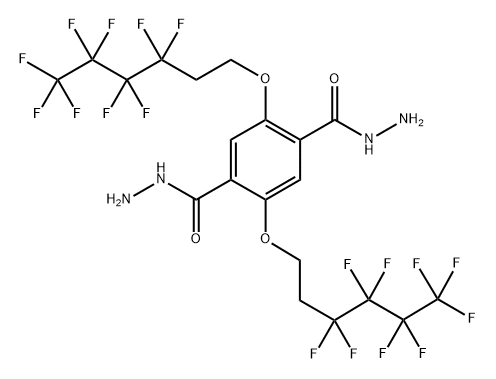 1,4-Benzenedicarboxylic acid, 2,5-bis[(3,3,4,4,5,5,6,6,6-nonafluorohexyl)oxy]-, 1,4-dihydrazide Structure