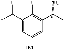 (R)-1-(3-(difluoromethyl)-2-fluorophenyl)ethan-1-amine hydrochloride Structure