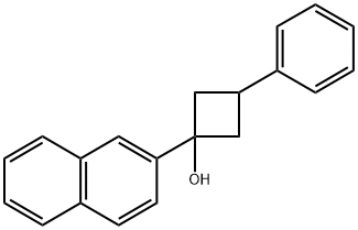 1-(naphthalen-2-yl)-3-phenylcyclobutanol Structure