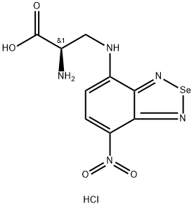 D-Alanine, 3-[(7-nitro-2,1,3-benzoselenadiazol-4-yl)amino]-, hydrochloride (1:1) Structure