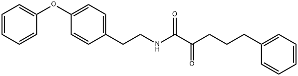 Benzenepentanamide, α-oxo-N-[2-(4-phenoxyphenyl)ethyl]- Structure