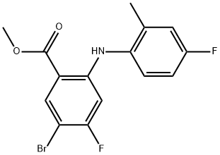 Methyl 5-bromo-4-fluoro-2-(4-fluoro-2-methylphenyl)aminobenzoate Structure