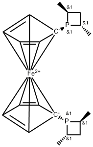 Ferrocene, 1,1'-bis[(2S,4S)-2,4-dimethyl-1-phosphetanyl]- (9CI) 구조식 이미지